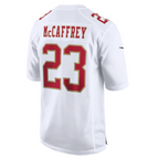 Johmsee SF.49ers #23 Christian McCaffrey Player Tundra White Fashion Game Stitched Jersey