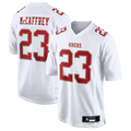 Johmsee SF.49ers #23 Christian McCaffrey Player Tundra White Fashion Game Stitched Jerseys