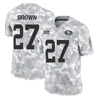 Johmsee SF.49ers #27 Ji'Ayir Brown Player Arctic Camo Limited Salute To Service Home Game Stitched Jerseys