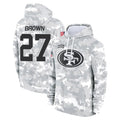 Johmsee SF.49ers #27 Ji'Ayir Brown Player Arctic Camo Limited Salute to Service Pullover Hoodies Game Stitched Jerseys