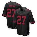 Johmsee SF.49ers #27 Ji'Ayir Brown Player Black Alternate Home Game Stitched Jerseys