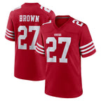 Johmsee SF.49ers #27 Ji'Ayir Brown Player Red Game Home Stitched Jerseys