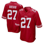Johmsee SF.49ers #27 Ji'Ayir Brown Player Red Home Game Stitched Jerseys