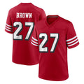 Johmsee SF.49ers #27 Ji'Ayir Brown Player Red Limited Alternate Home Game Stitched Jerseys