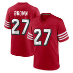 Johmsee SF.49ers #27 Ji'Ayir Brown Player Red Limited Alternate Home Game Stitched Jerseys