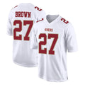 Johmsee SF.49ers #27 Ji'Ayir Brown Player White Fashion Home Game Stitched Jerseys