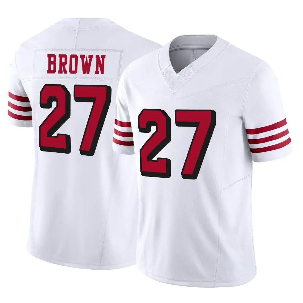 Johmsee SF.49ers #27 Ji'Ayir Brown Player White Limited Alternate Vapor F.U.S.E. Home Game Stitched Jerseys