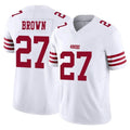 Johmsee SF.49ers #27 Ji'Ayir Brown Player White Limited Vapor F.U.S.E. Home Game Stitched Jerseys
