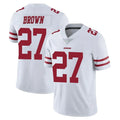 Johmsee SF.49ers #27 Ji'Ayir Brown Player White Limited Vapor Untouchable Home Game Stitched Jerseys