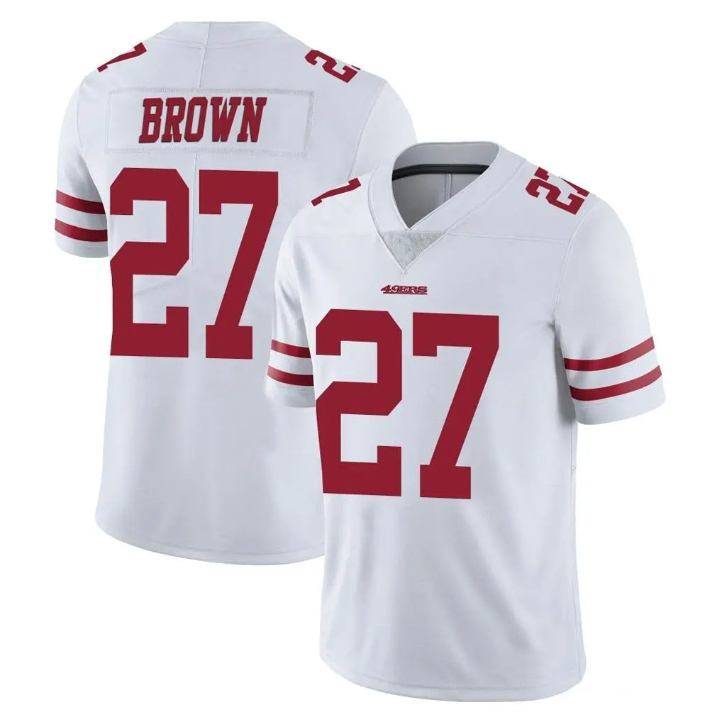 Johmsee SF.49ers #27 Ji'Ayir Brown Player White Limited Vapor Untouchable Home Game Stitched Jerseys