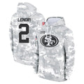 Johmsee SF.49ers #2 Deommodore Lenoir Player Arctic Camo Limited Salute to Service Pullover Hoodies Game Stitched Jerseys