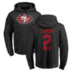 Johmsee SF.49ers #2 Deommodore Lenoir Player Black LOGO Pullover Hoodies Home Game Stitched Jerseys