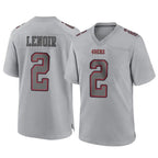 Johmsee SF.49ers #2 Deommodore Lenoir Player Gray Atmosphere Fashion Home Game Stitched Jerseys