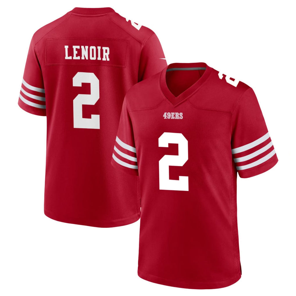 Johmsee SF.49ers #2 Deommodore Lenoir Player Red Game Home Stitched Jerseys