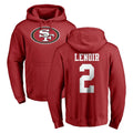 Johmsee SF.49ers #2 Deommodore Lenoir Player Red LOGO Pullover Hoodies Home Game Stitched Jerseys