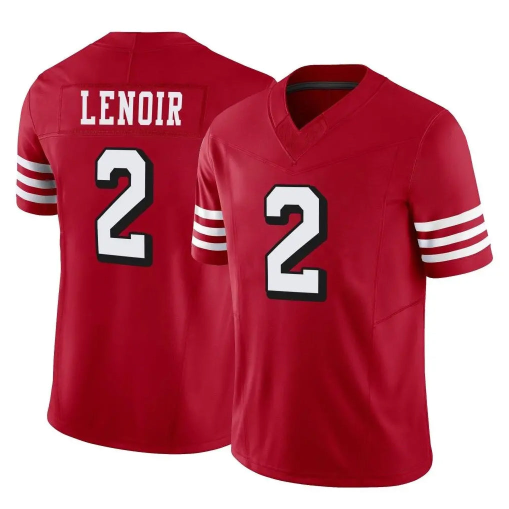 Johmsee SF.49ers #2 Deommodore Lenoir Player Red Limited Alternate Vapor F.U.S.E. Home Game Stitched Jerseys