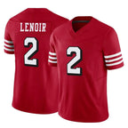 Johmsee SF.49ers #2 Deommodore Lenoir Player Red Limited Alternate Vapor F.U.S.E. Home Game Stitched Jerseys