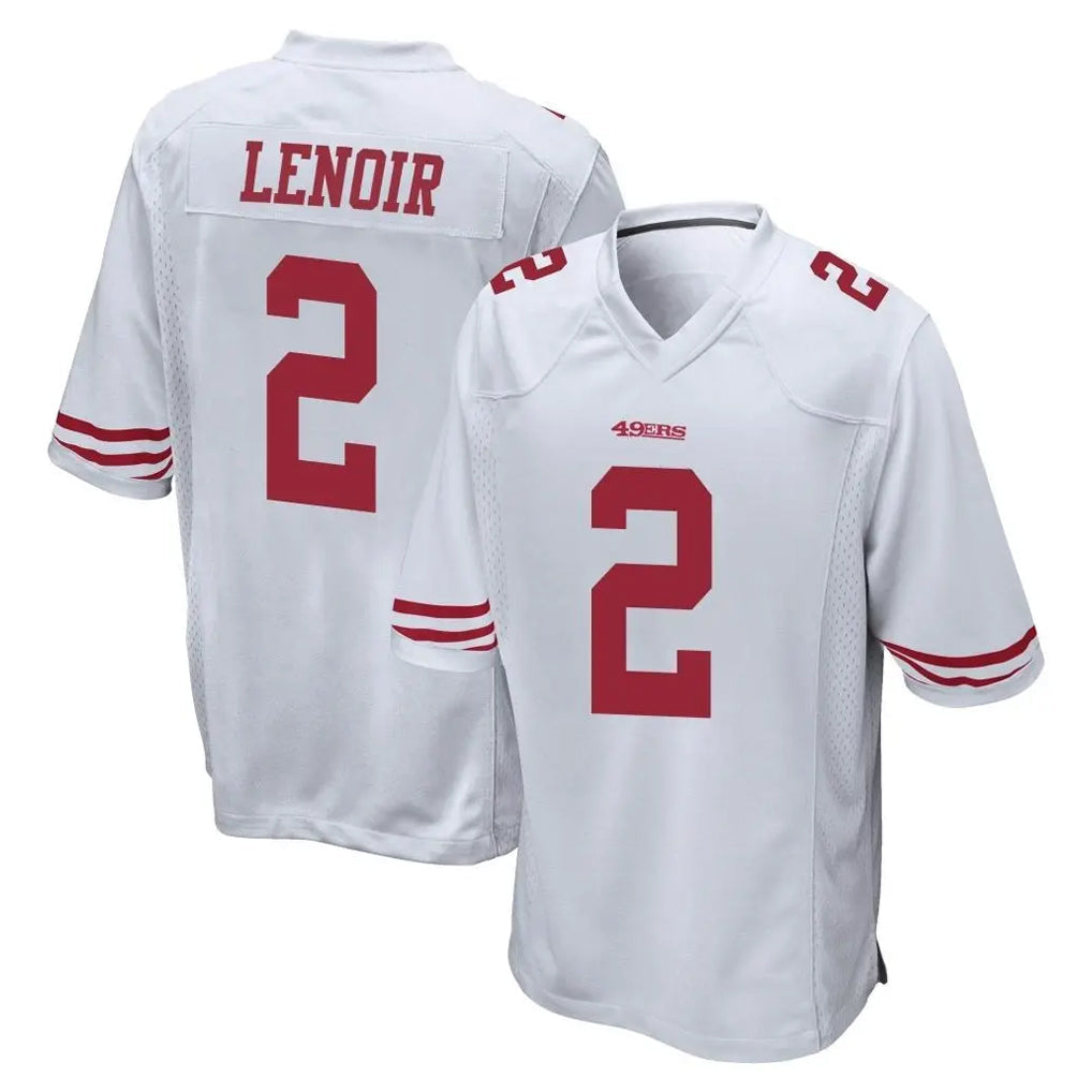 Johmsee SF.49ers #2 Deommodore Lenoir Player White Home Game Stitched Jerseys