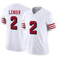 Johmsee SF.49ers #2 Deommodore Lenoir Player White Limited Alternate Vapor F.U.S.E. Home Game Stitched Jerseys