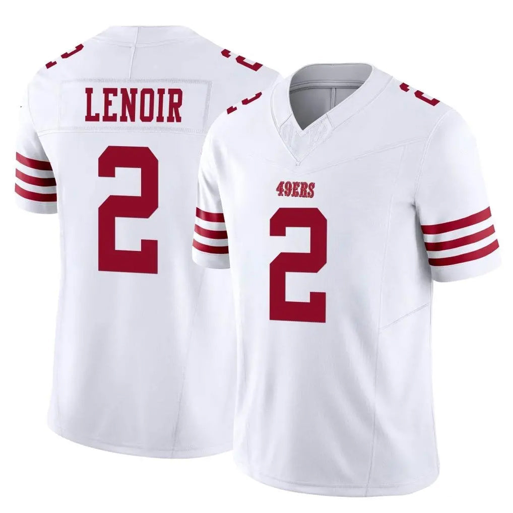 Johmsee SF.49ers #2 Deommodore Lenoir Player White Limited Vapor F.U.S.E. Home Game Stitched Jerseys