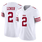 Johmsee SF.49ers #2 Deommodore Lenoir Player White Limited Vapor F.U.S.E. Home Game Stitched Jerseys