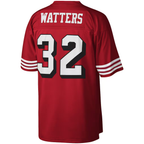 Johmsee SF.49ers #32 Ricky Watters Mitchell & Ness Scarlet Legacy Replica Jersey