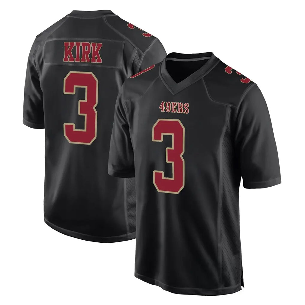 Johmsee SF.49ers #3 Christian Kirk Player Black Fashion Home Game Stitched Jerseys