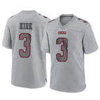 Johmsee SF.49ers #3 Christian Kirk Player Gray Atmosphere Fashion Home Game Stitched Jerseys