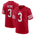 Johmsee SF.49ers #3 Christian Kirk Player Red Game Home Stitched Jerseys