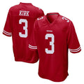 Johmsee SF.49ers #3 Christian Kirk Player Red Home Game Stitched Jerseys