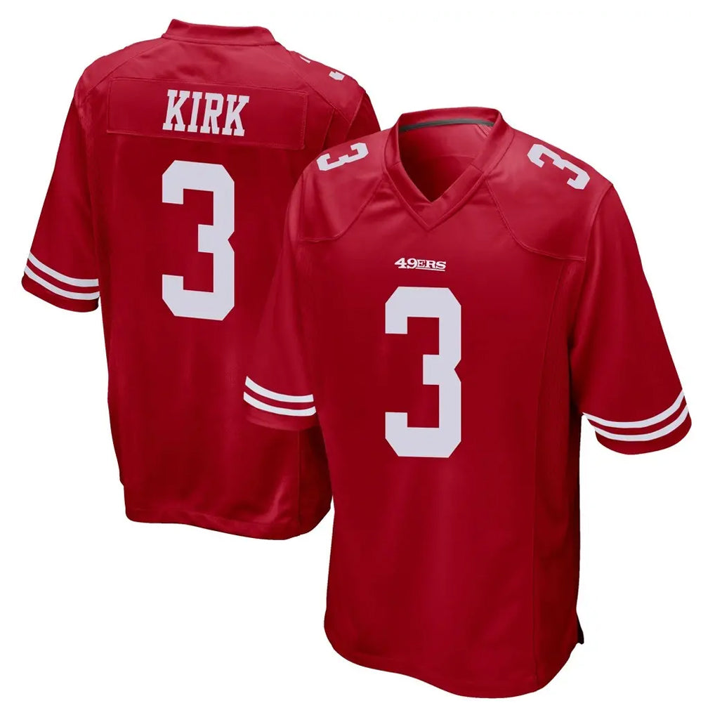 Johmsee SF.49ers #3 Christian Kirk Player Red Home Game Stitched Jerseys