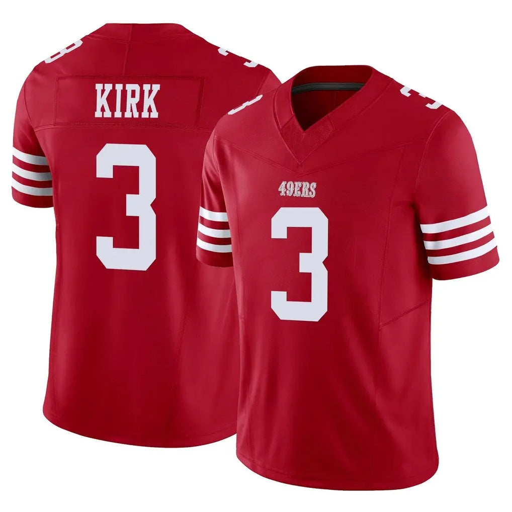 Johmsee SF.49ers #3 Christian Kirk Player Red Limited Vapor F.U.S.E. Home Game Stitched Jerseys