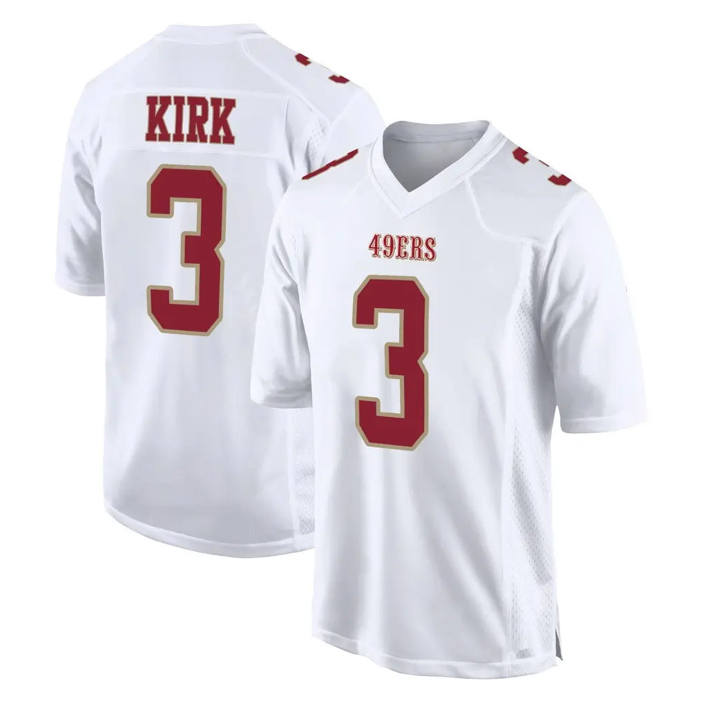 Johmsee SF.49ers #3 Christian Kirk Player White Fashion Home Game Stitched Jerseys