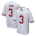 Johmsee SF.49ers #3 Christian Kirk Player White Home Game Stitched Jerseys