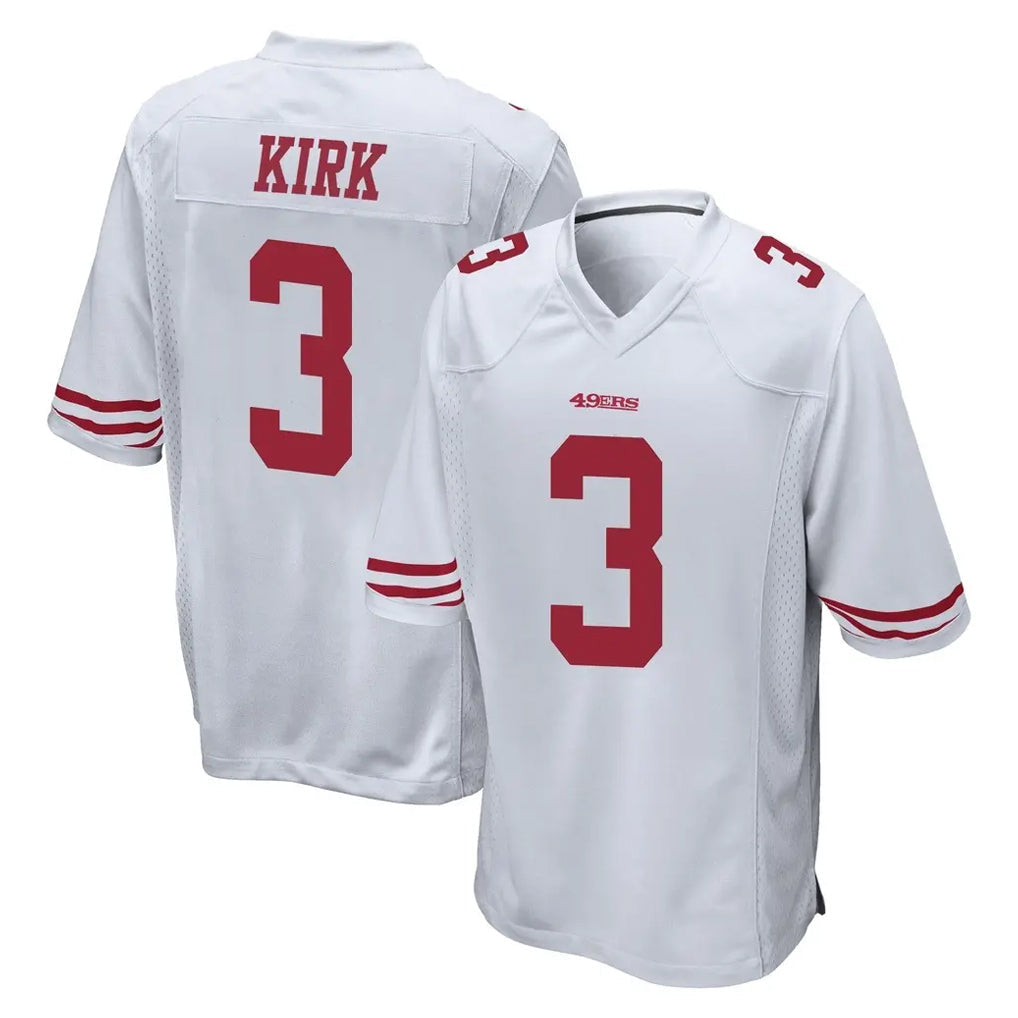 Johmsee SF.49ers #3 Christian Kirk Player White Home Game Stitched Jerseys
