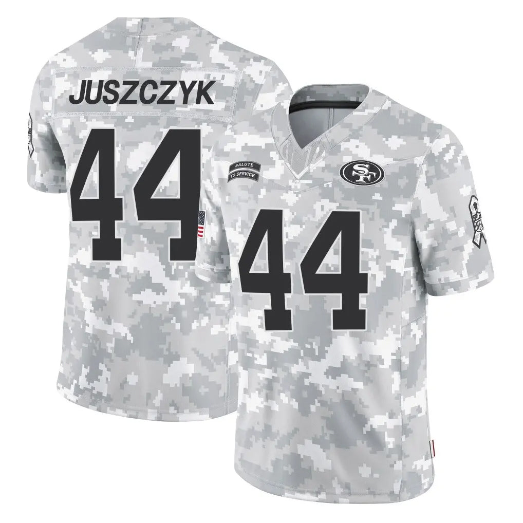 Johmsee SF.49ers #44 Kyle Juszczyk Player Arctic Camo Limited Salute To Service Home Game Stitched Jerseys