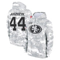 Johmsee SF.49ers #44 Kyle Juszczyk Player Arctic Camo Limited Salute to Service Pullover Hoodies Game Stitched Jerseys