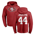 Johmsee SF.49ers #44 Kyle Juszczyk Player Red LOGO Pullover Hoodies Home Game Stitched Jerseys
