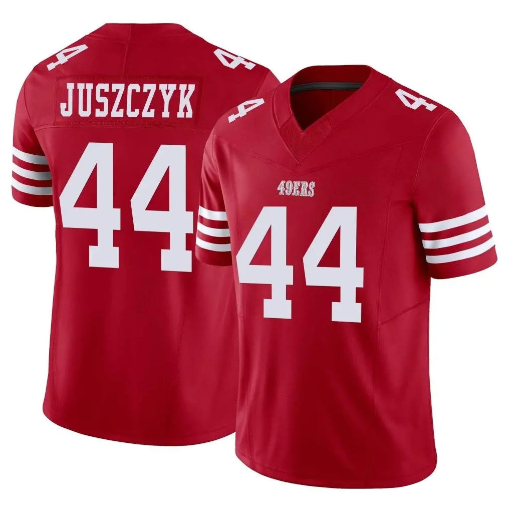 Johmsee SF.49ers #44 Kyle Juszczyk Player Red Limited Vapor F.U.S.E. Home Game Stitched Jerseys