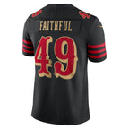 Johmsee SF.49ers #49 The Faithful Player Black Rivalries Collection Limited Stitched Jerseys