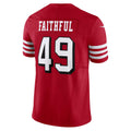 Johmsee SF.49ers #49 The Faithful Player Scarlet Vapor F.U.S.E. Limited  Football Jerseys
