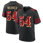 Johmsee SF.49ers #54 Fred Warner Player Rivalries Collection Black Game Stitched Jerseys