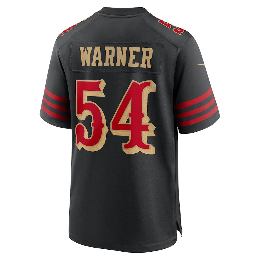 Johmsee SF.49ers #54 Fred Warner Player Rivalries Collection Black Game Stitched Jersey