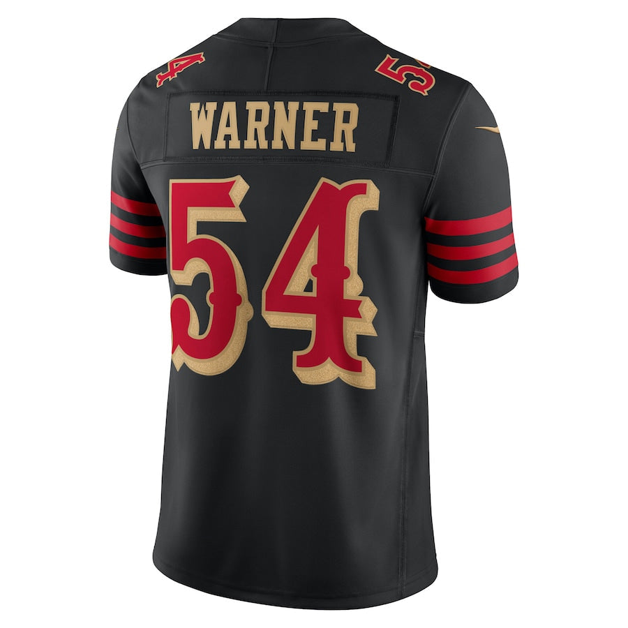 Johmsee SF.49ers #54 Fred Warner Player Rivalries Collection Vapor Limited Black Stitched Jersey