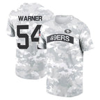 Johmsee SF.49ers #54 Fred Warner Player Salute to Service Hoodies & T-Shirts Stitched Jerseys