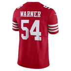 Johmsee SF.49ers #54 Fred Warner Scarlet Vapor F.U.S.E. Limited Stitched Jerseys
