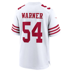 Johmsee SF.49ers #54 Fred Warner White Player Game Stitched Jerseys