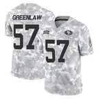 Johmsee SF.49ers #57 Dre Greenlaw Player Arctic Camo Limited Salute To Service Home Game Stitched Jerseys