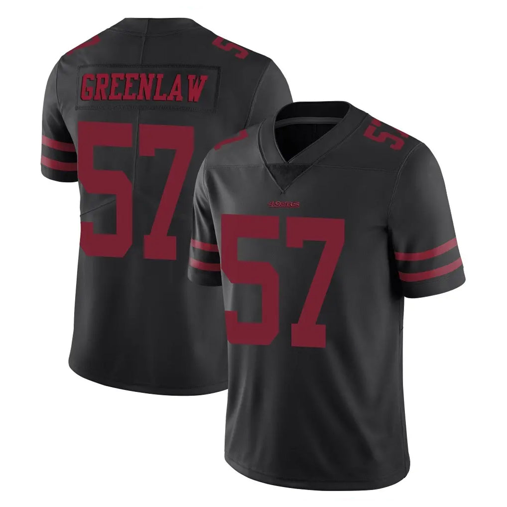 Johmsee SF.49ers #57 Dre Greenlaw Player Black Alternate Limited Vapor Untouchable Home Game Stitched Jerseys