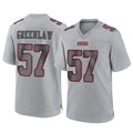Johmsee SF.49ers #57 Dre Greenlaw Player Gray Atmosphere Fashion Home Game Stitched Jerseys